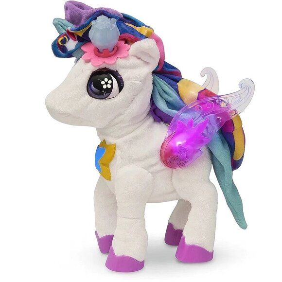VTech Myla Unicorn Interactive Plush Toy With Lights & Sounds Moves Wings Opens - Picture 6 of 13